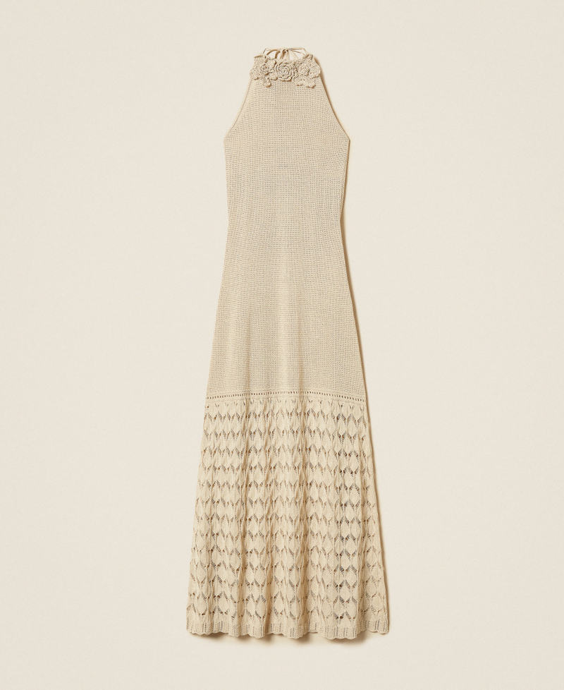 Maxi-Strickkleid mit H&auml;keldetails