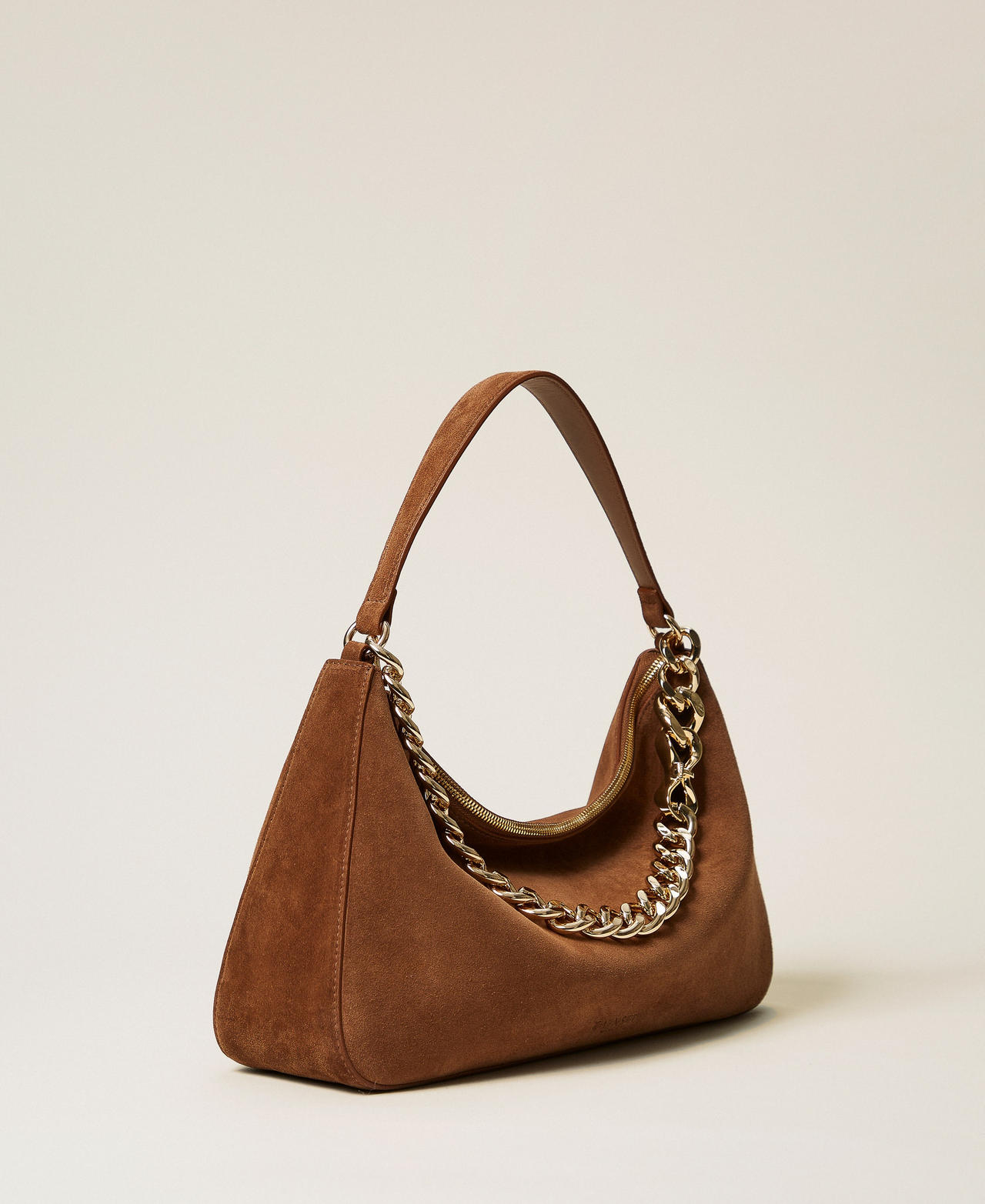 'Liliane' medium suede bag Leather Brown Woman 252TB7162_14243_01