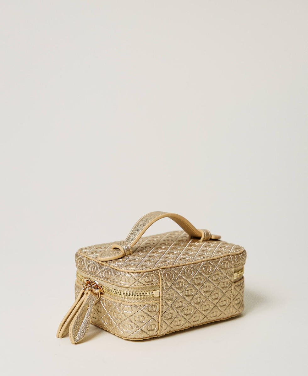 Jewellery bag with Oval T logo all over Yellow Gold Woman 251TH7044_10366_02