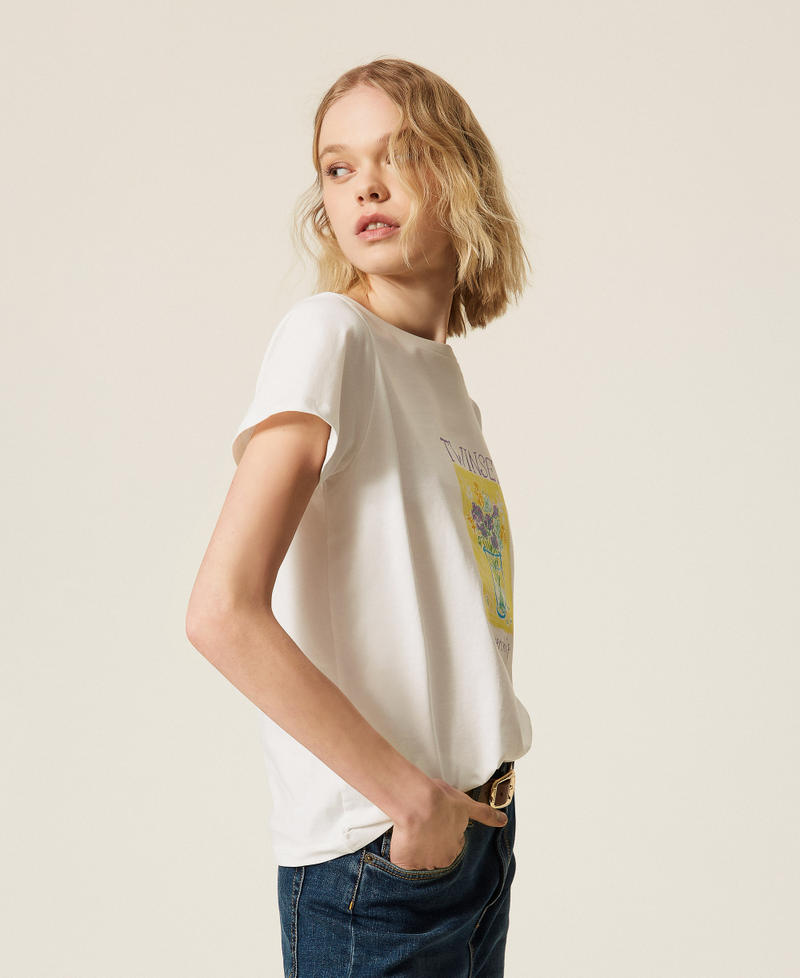Regular T-shirt with print White Woman 261TP2341_00001_02
