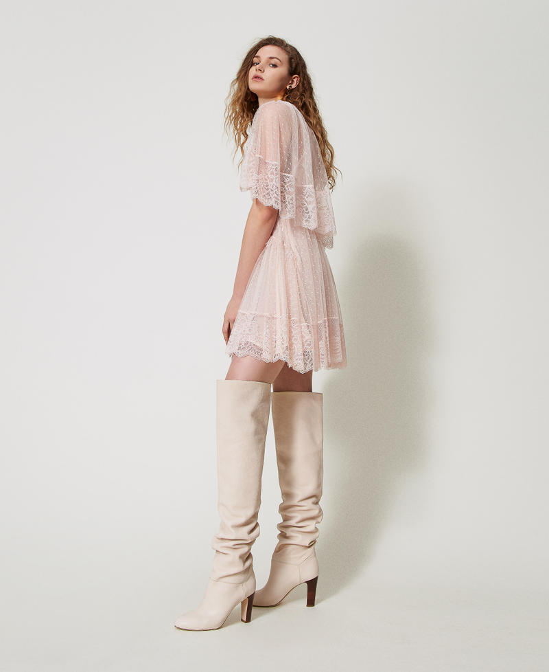 Kurzes Kleid „Isola Bella“ aus Spitze Pretty Pink Frau 251TS2093_12370_02