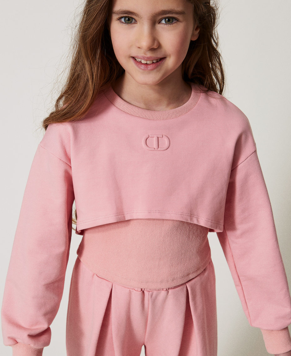 Top, trousers and sweatshirt with Oval T Sweet Rose Girl 251GJ2583_00533_04