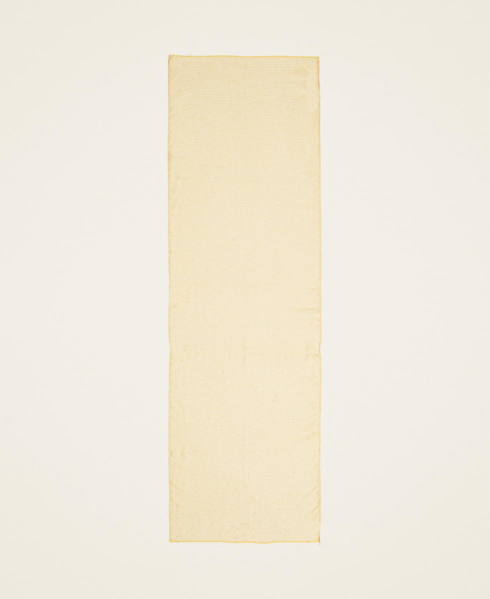 Kefiah jacquard con paillettes Vanilla Donna 251TA4520_12143_05