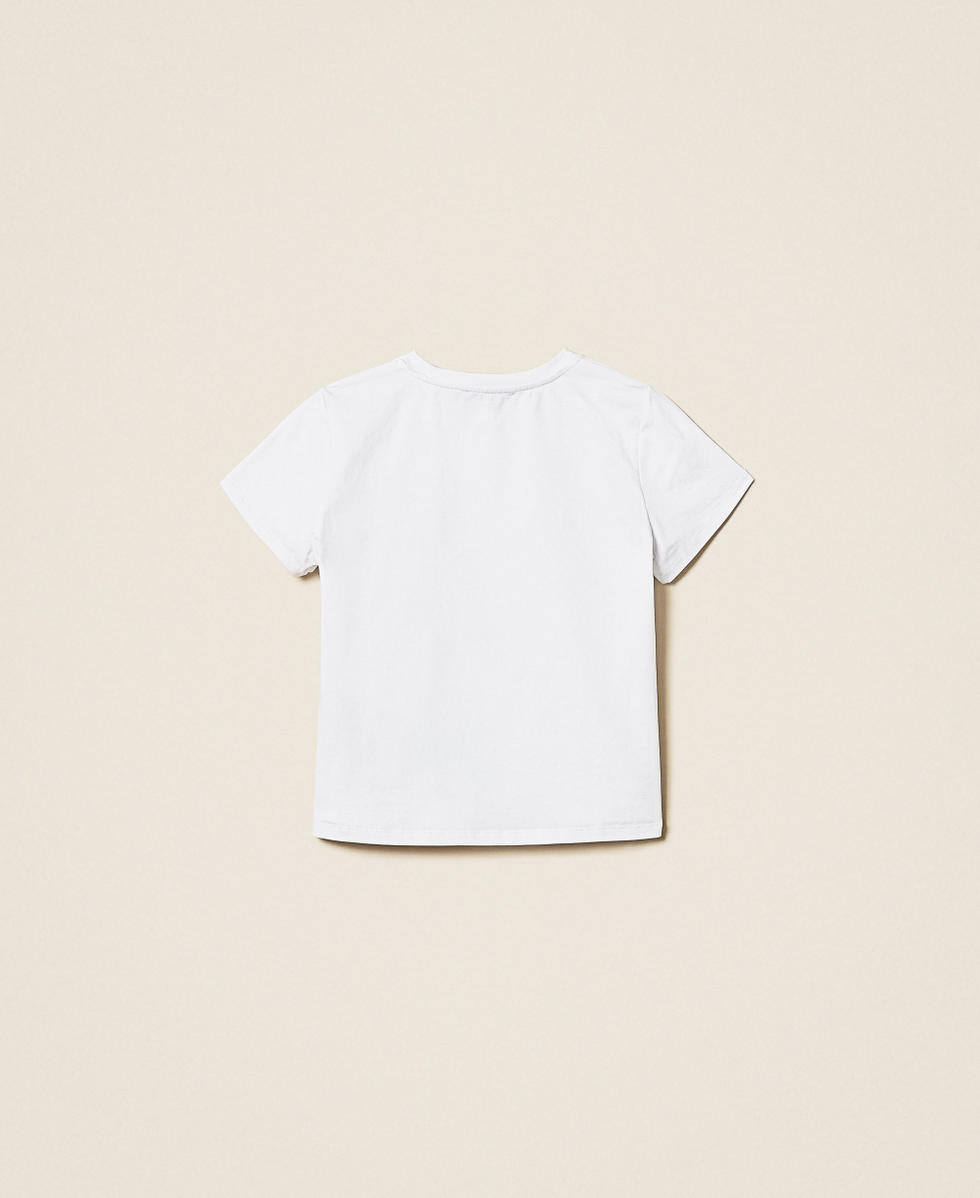 Regular fit T-shirt with embroidered logo Off White Girl 261GJ2252_00526_S1