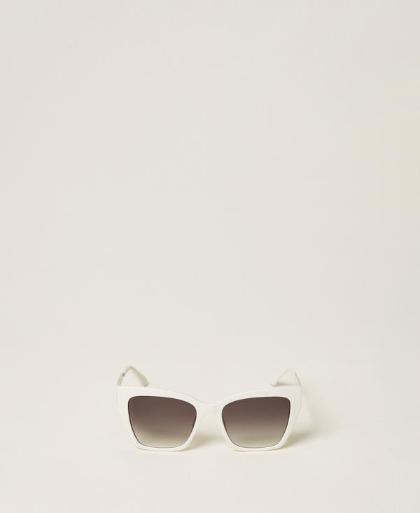 Butterfly-shaped acetate sunglasses