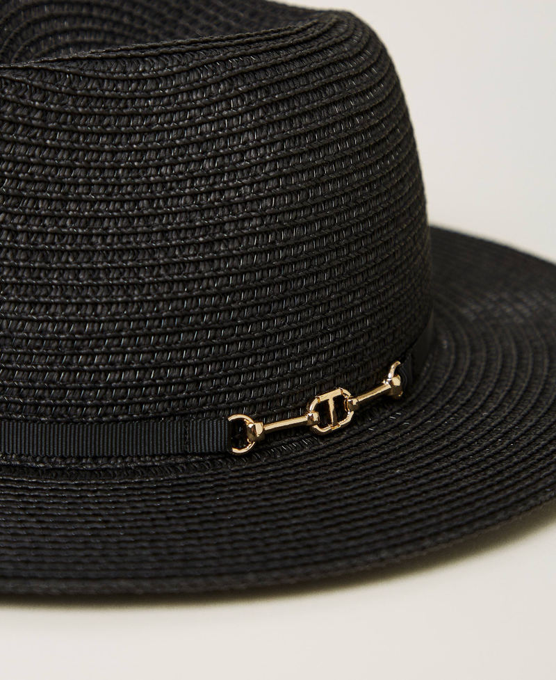 Hat with Oval T clasp Black Woman 251TA4290_00006_02