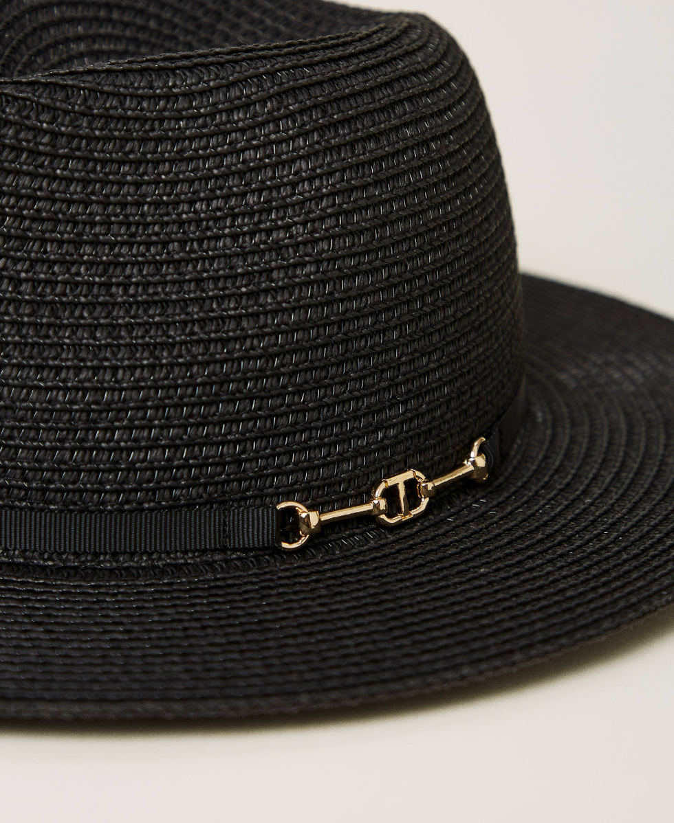 Hat with Oval T clasp Black Woman 251TA4290_00006_02
