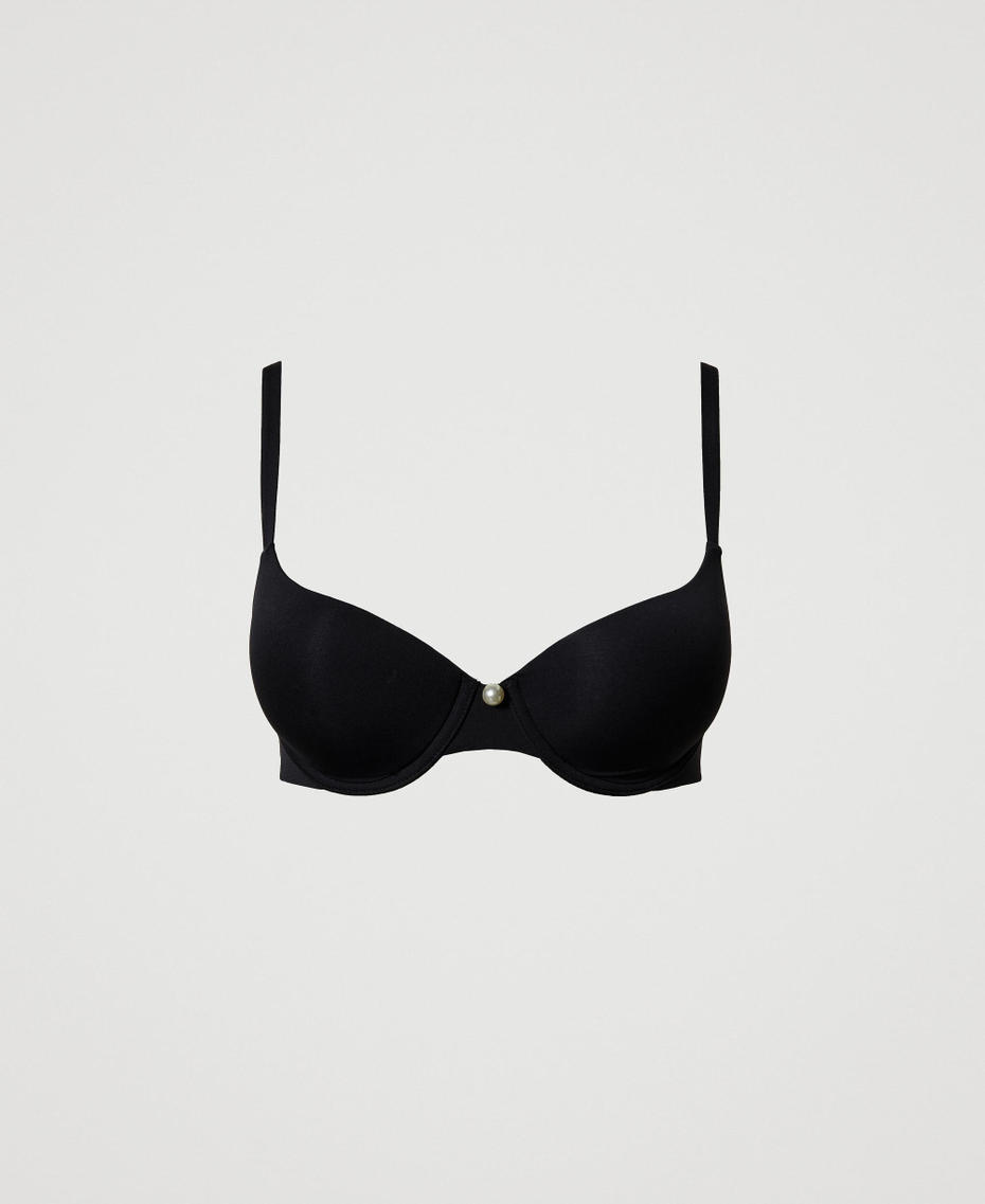 Reggiseno push-up in charmeuse Nero Donna 242LL6G45_00006_S0