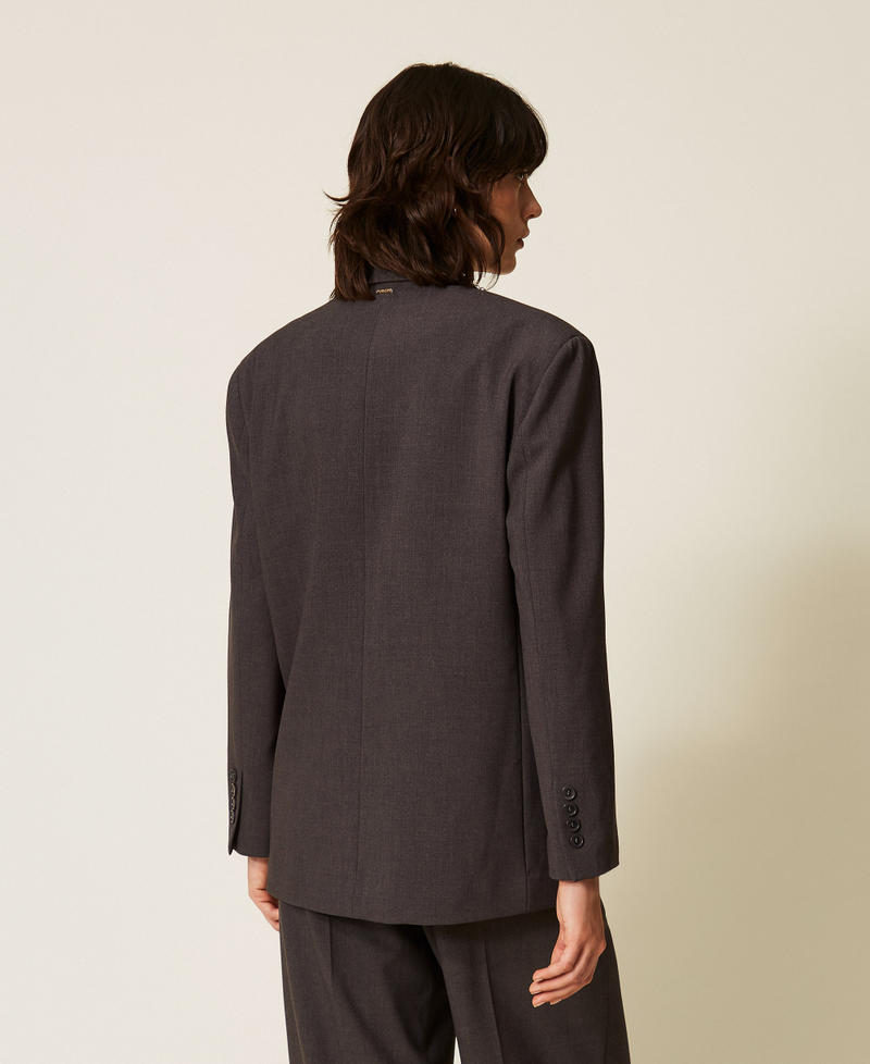 Giacca blazer doppiopetto Grigio Antracite Melange Donna 262TF2010_12840_04