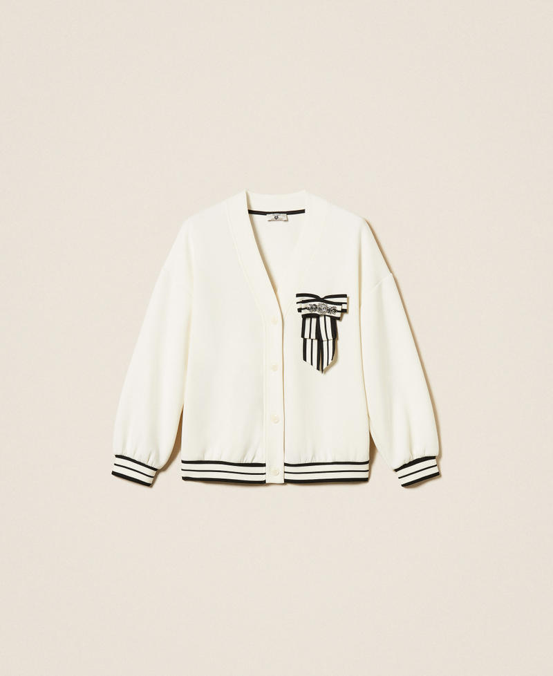 Scuba cardigan with brooch Off White Woman 252LL2GBB_00526_S0