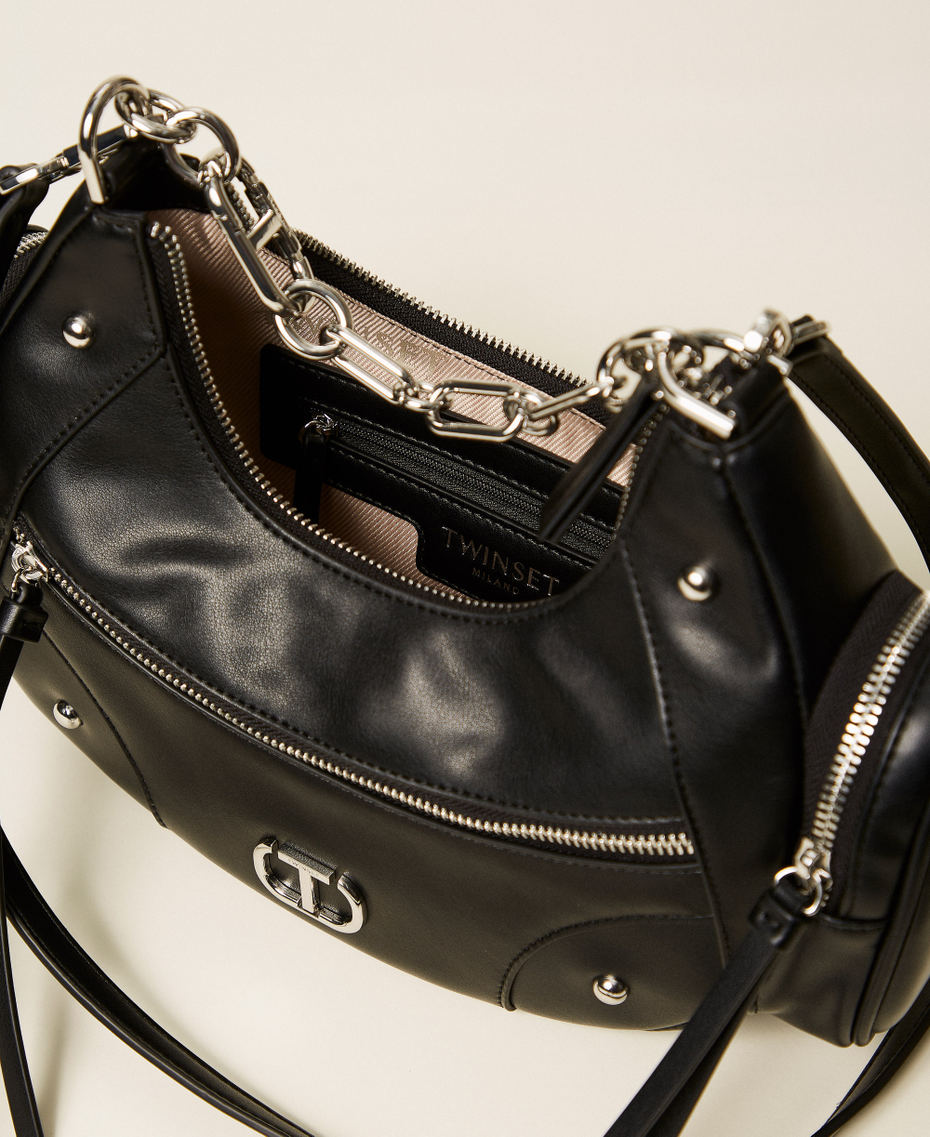 Croissant bag with pockets Black Woman 252TD8180_00006_04