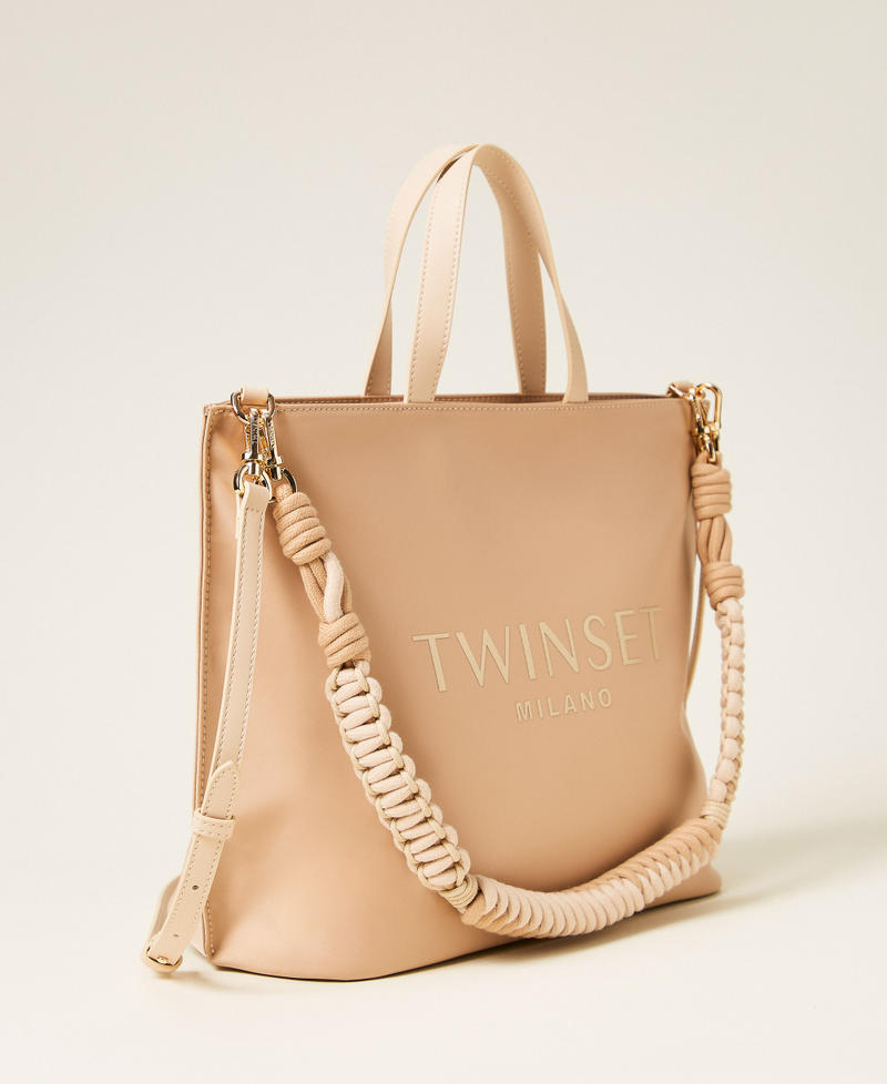 Cabas avec logo Beige « Delicate Sand » Femme 261TB7520_13161_02