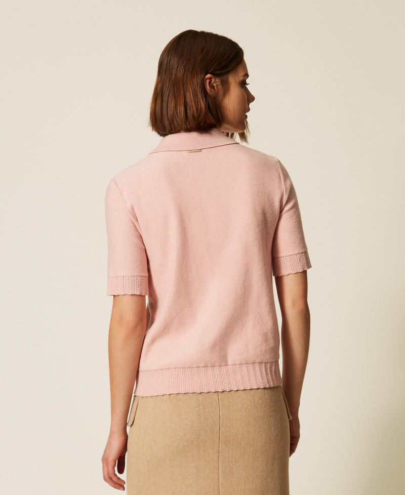 Maglia a polo con spilla Powder Rose Donna 262LI3BBB_13678_03