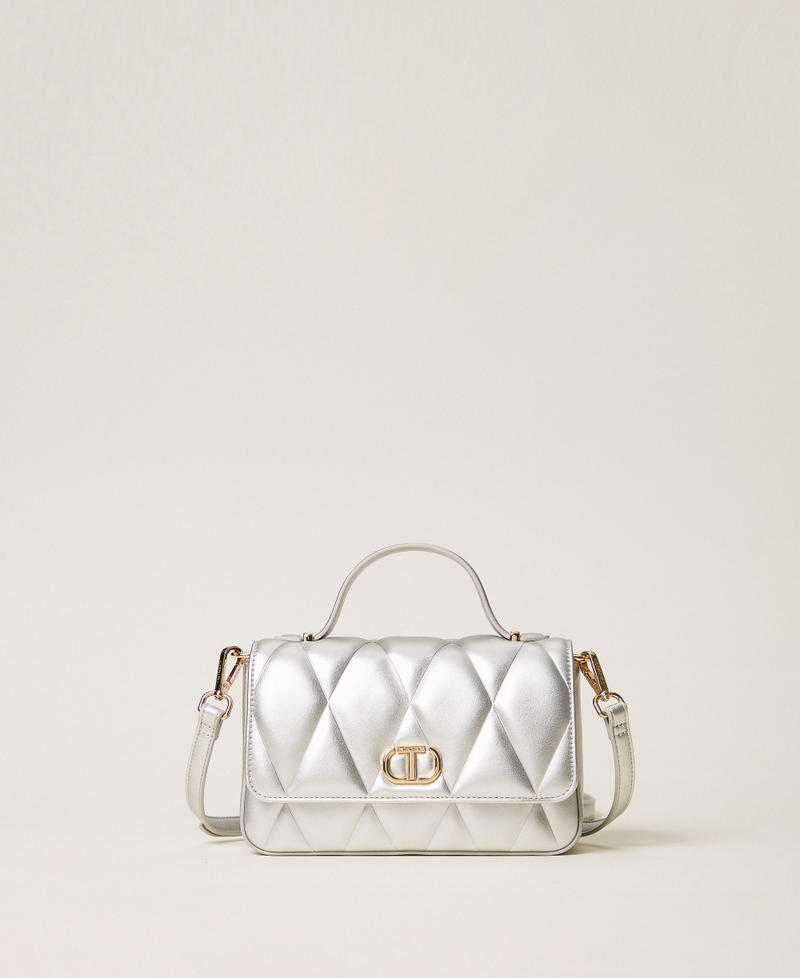 Small quilted shoulder bag Silver Woman 252TB7054_00995_01