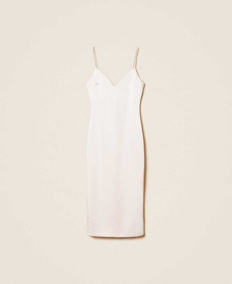 Robe longue en satin duchesse Sable Rose Femme 261TP2416_00570_S0