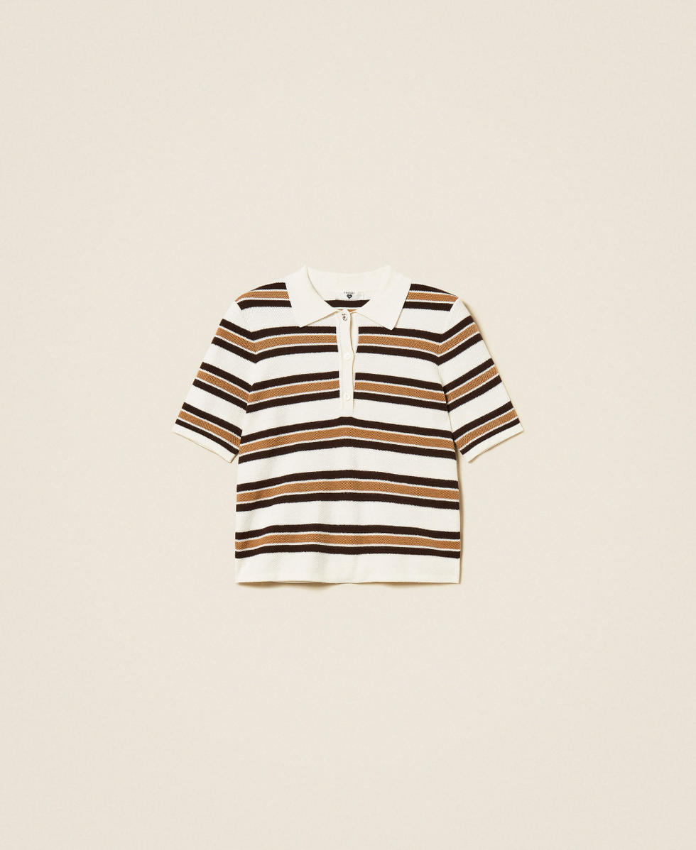 Striped polo shirt