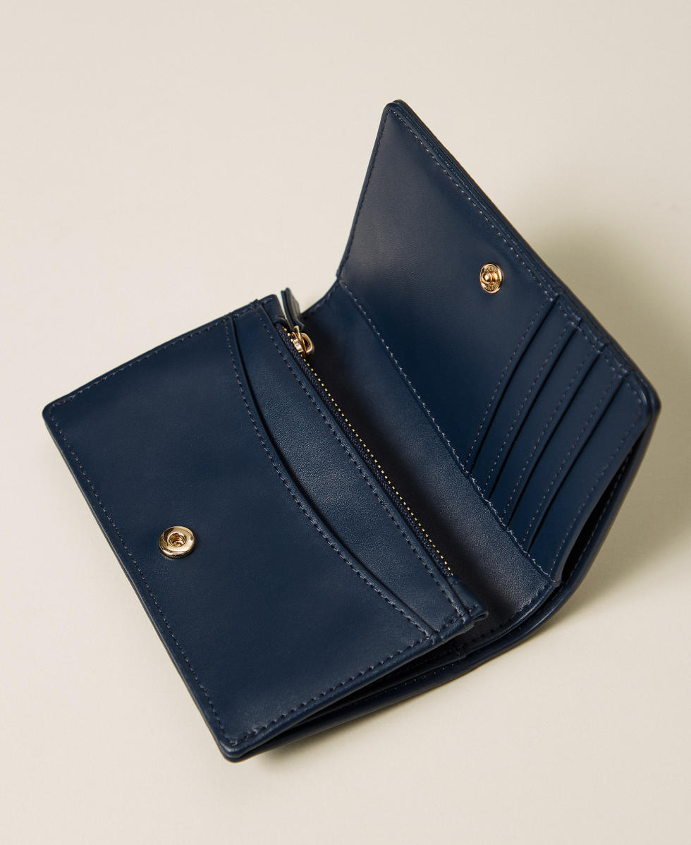 Portefeuille moyen avec logo Bleu &laquo;&nbsp;True Navy&nbsp;&raquo; Femme 261TH7013_05259_03