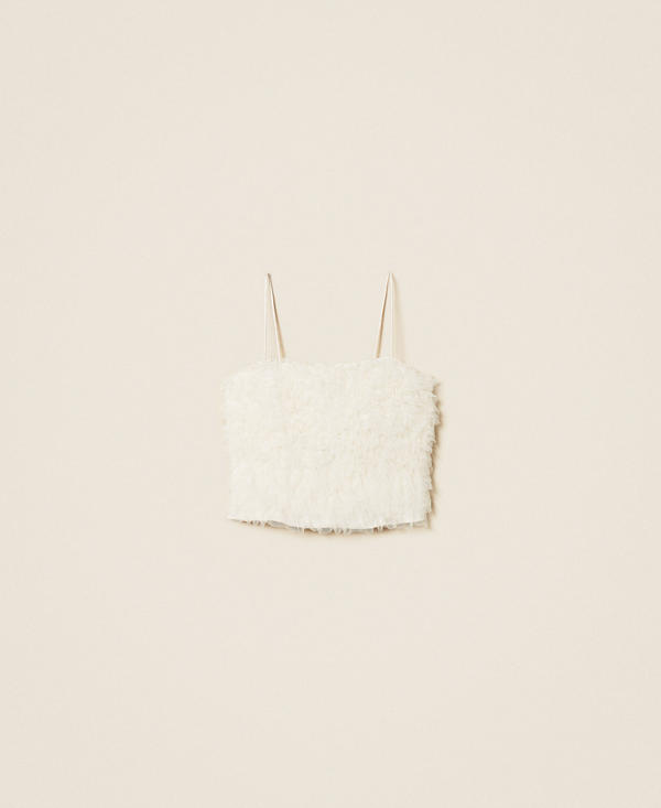 Top en tulle avec volants