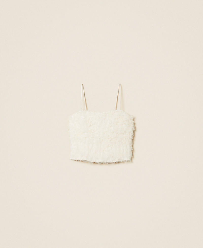 Top in tulle con balze Giglio Donna 261TP2571_00381_S0