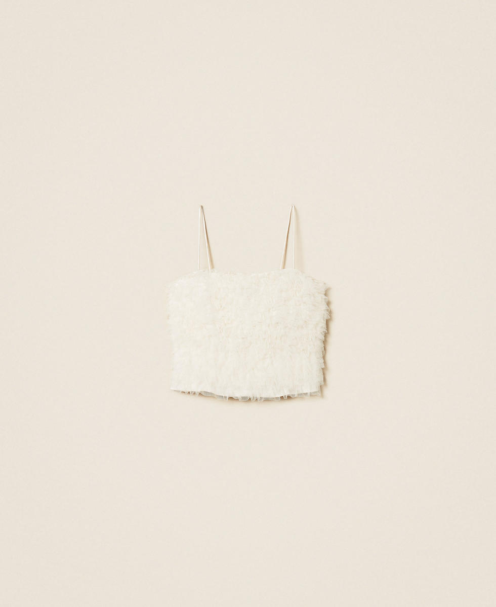 Top aus T&uuml;ll mit R&uuml;schen