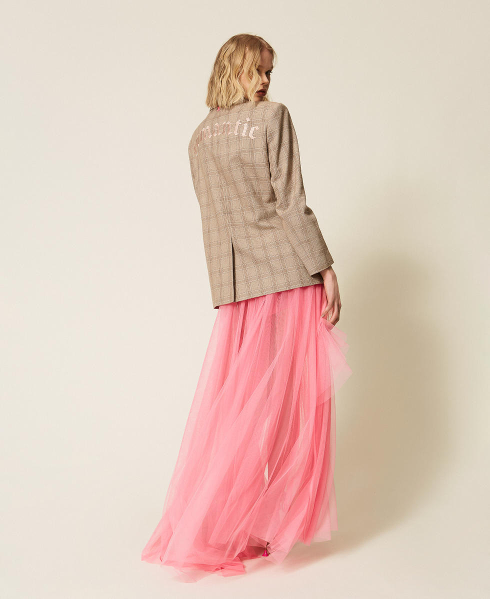 Gonna lunga asimmetrica MYFO in tulle Rosa "Aurora Pink" Donna 261AQ2110_07207_03