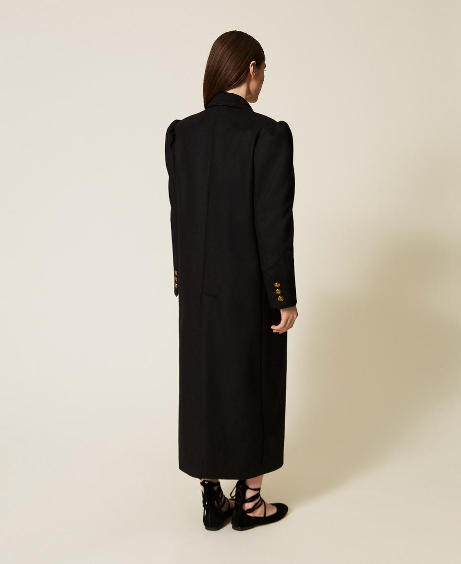Wool cloth blend long coat Black Woman 252TS2310_00006_03