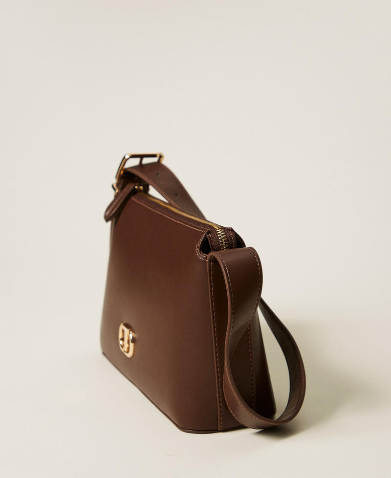 Shoulder bag with logo Coffee Woman 252TB7023_00203_02