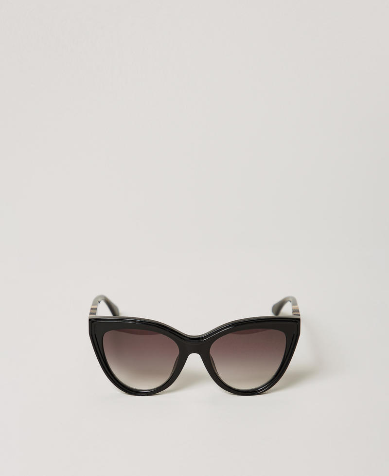 Butterfly sunglasses Shiny Black Woman 999TZ5065_11240_01