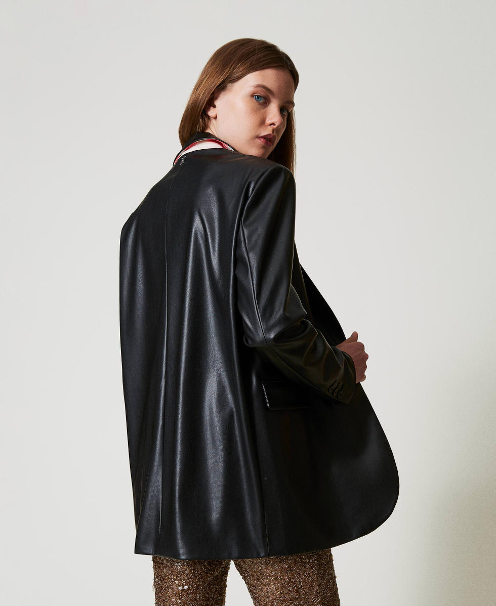 Blazer MYFO de efecto piel Negro Mujer 242AQ2042_00006_03