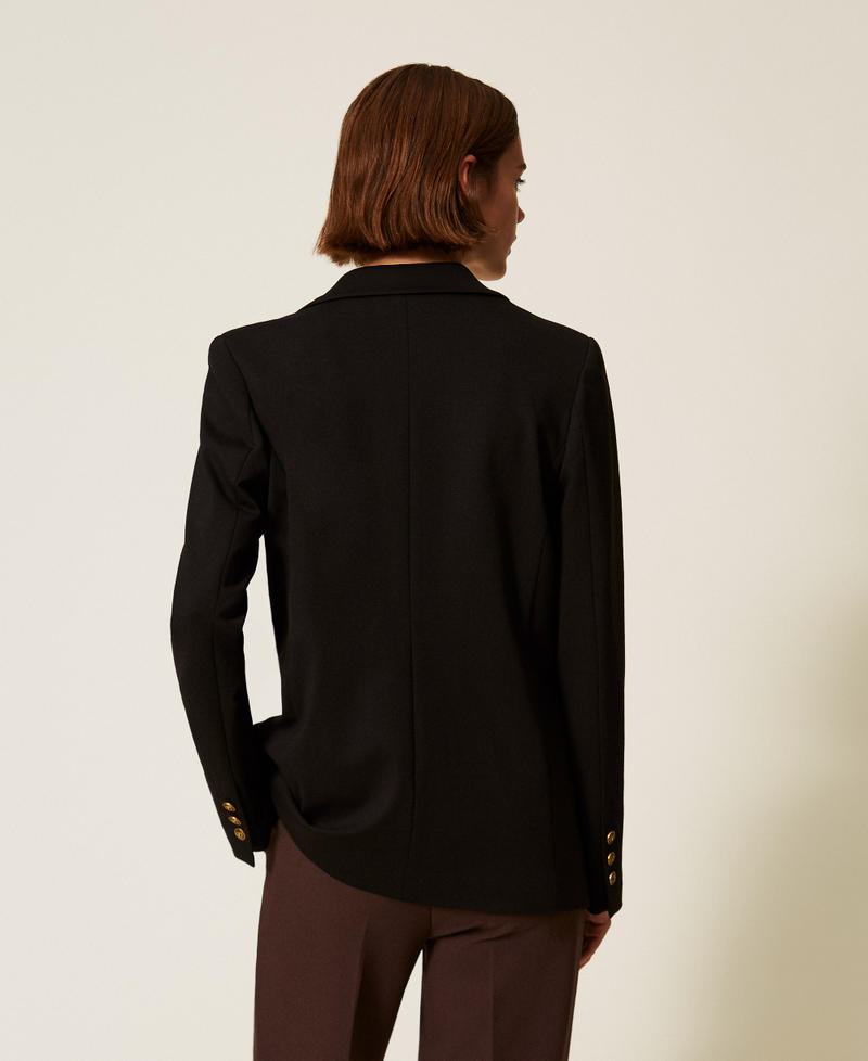 Slim fit blazer with pockets Black Woman 252TP2601_00006_03