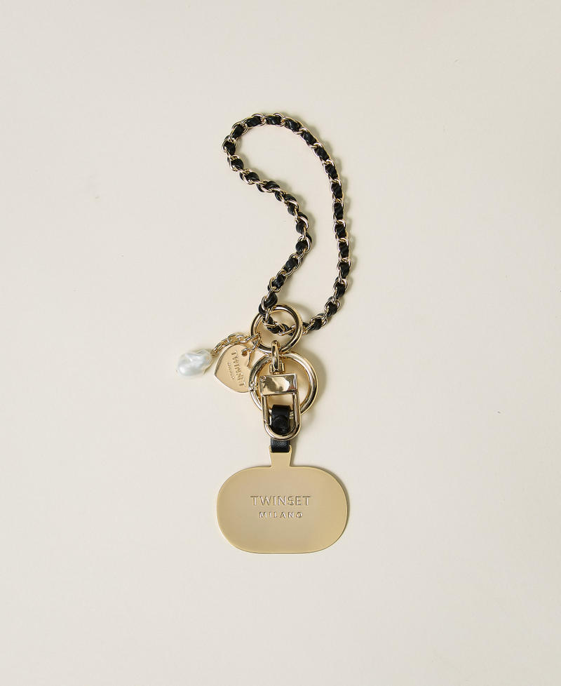 Portacellulare con placchetta logo Nero Donna 262TH7076_00006_01