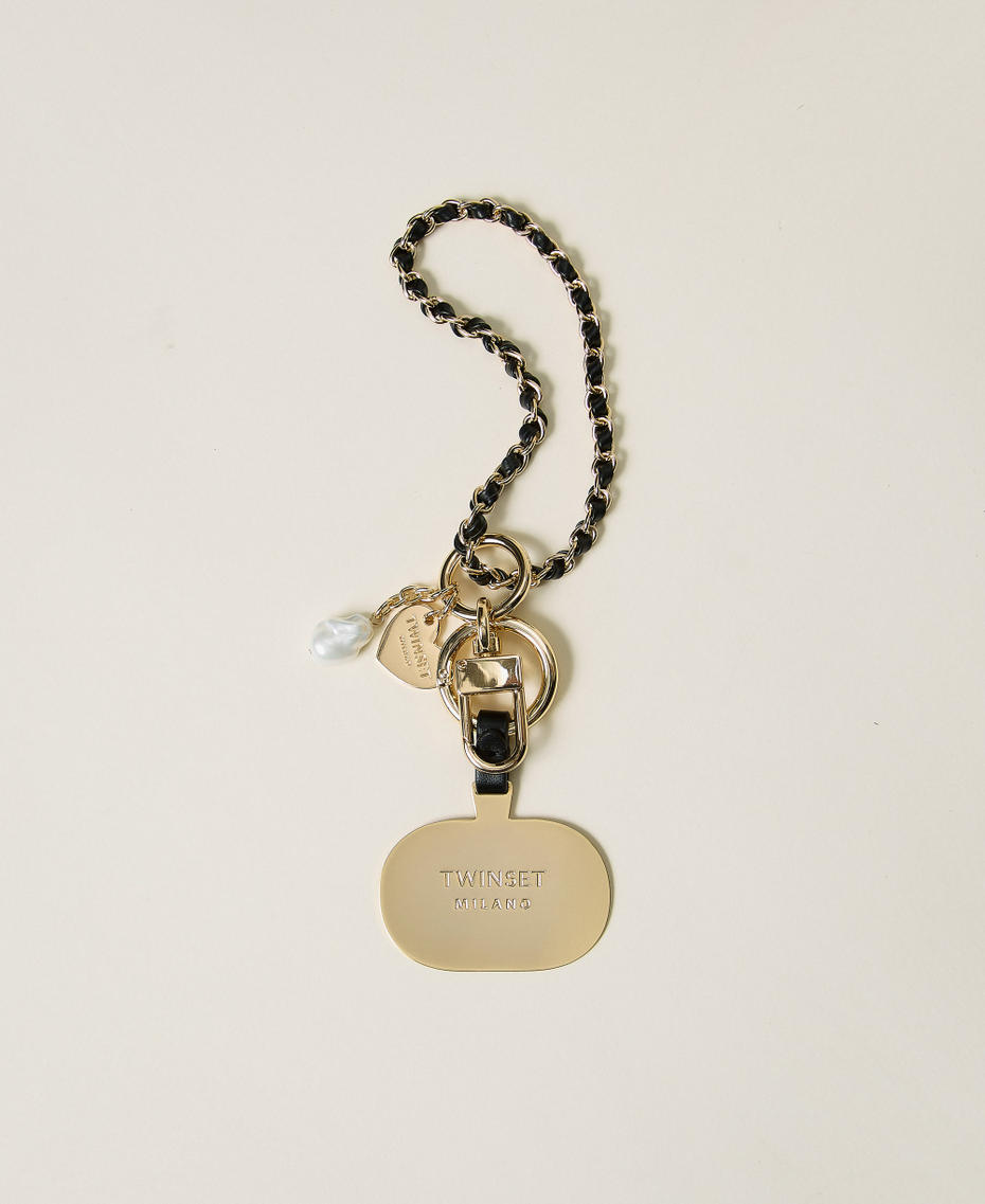 Portacellulare con placchetta logo Nero Donna 262TH7076_00006_01