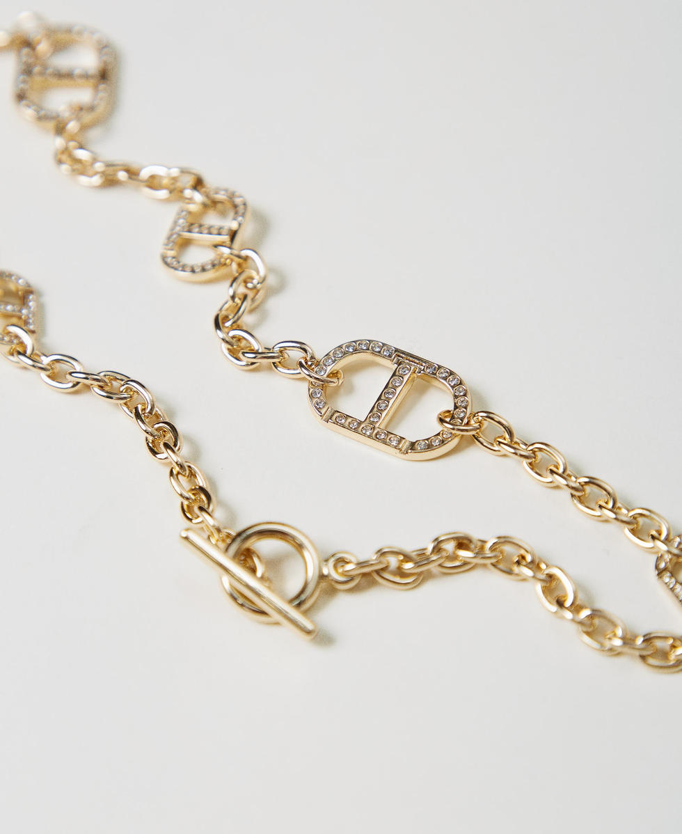 Collier en cha&icirc;ne avec Oval T New Gold Femme 251TA4161_10630_02