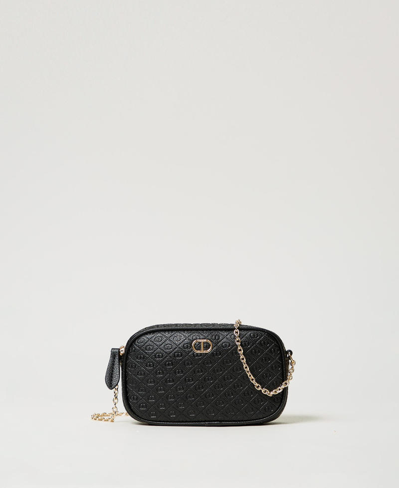 Mini borsa a tracolla con logo Nero Donna 251TH7027_00006_01