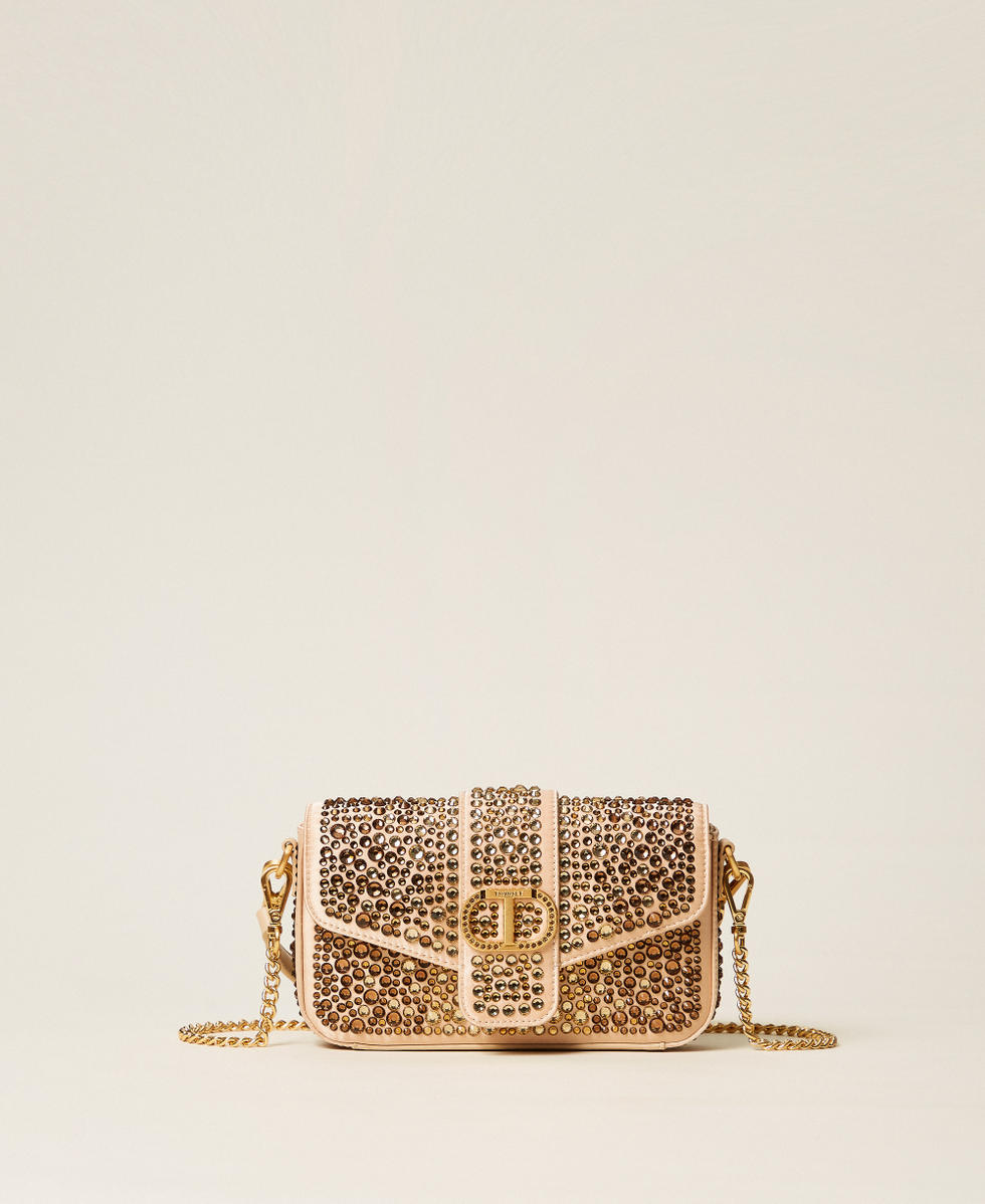 Umh&auml;ngetasche &bdquo;Amie&ldquo; mit Strass Alpakabraun Frau 252TD8210_12538_01