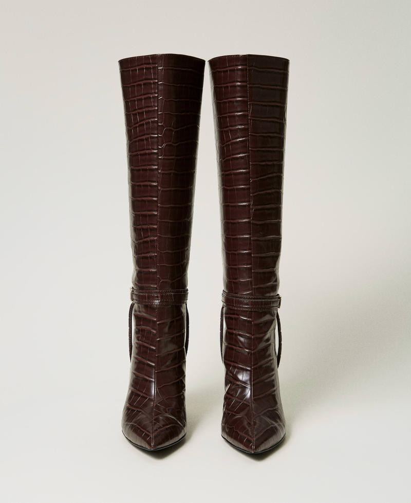 Stivali alti con stampa cocco