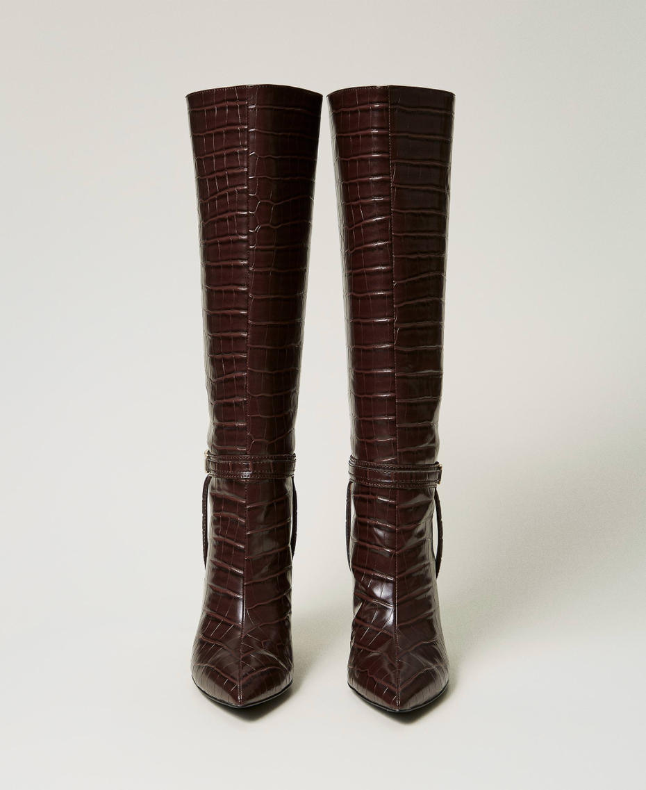 Stivali alti con stampa cocco