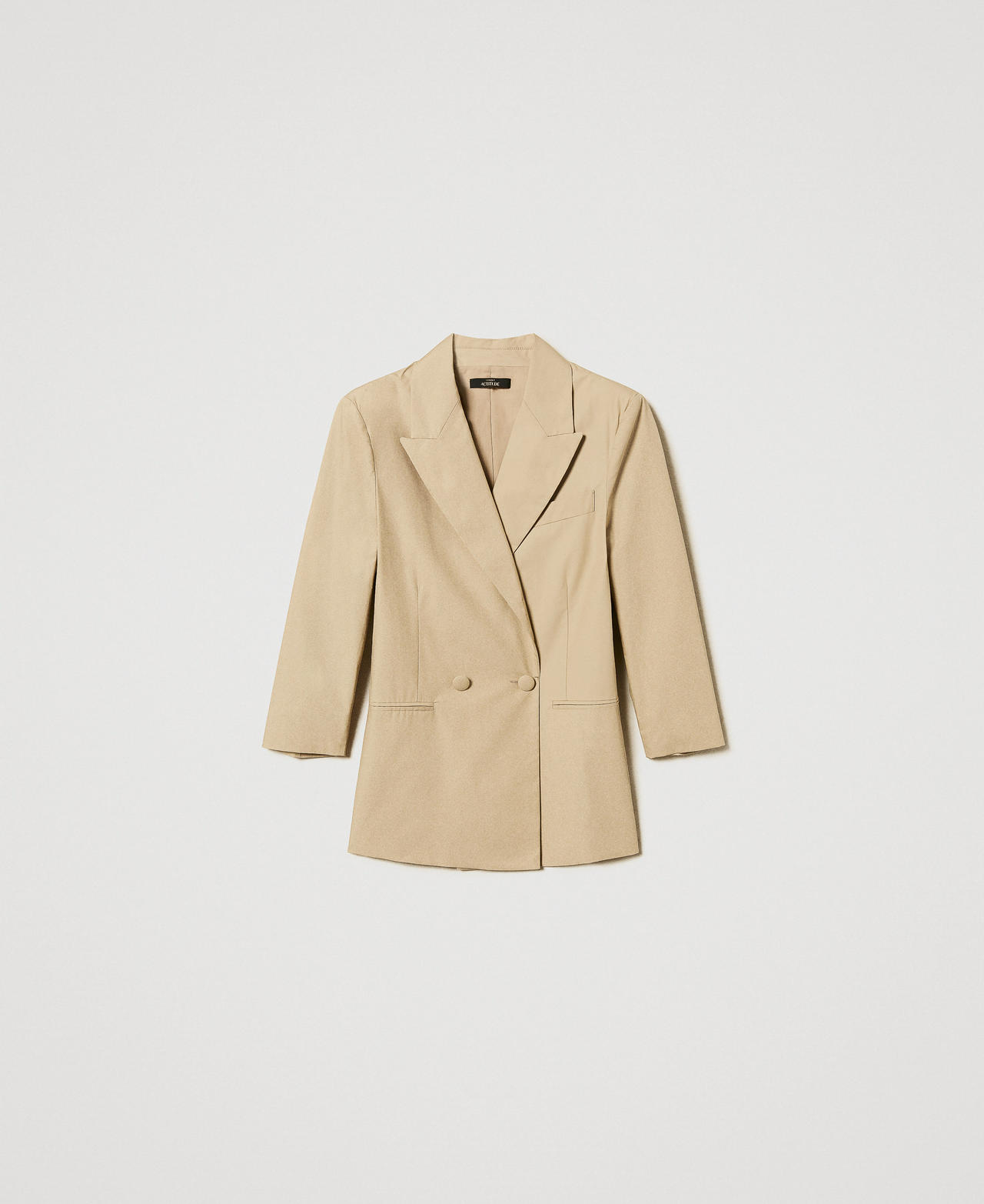 Double-breasted poplin blazer Incense Woman 251AP2279_12115_S0