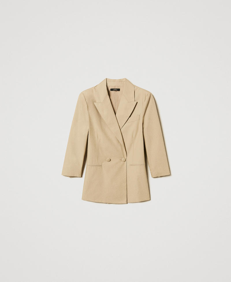 Double-breasted poplin blazer Incense Woman 251AP2279_12115_0S