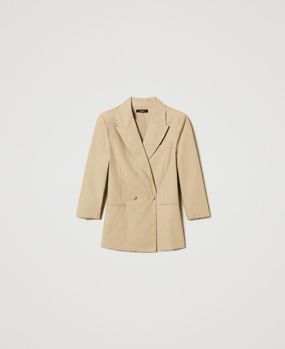 Double-breasted poplin blazer Incense Woman 251AP2279_12115_S0