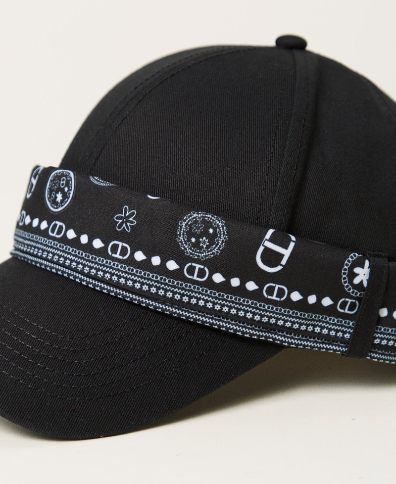 Baseball cap with bandana scarf Black Woman 251TO5460_00006_03
