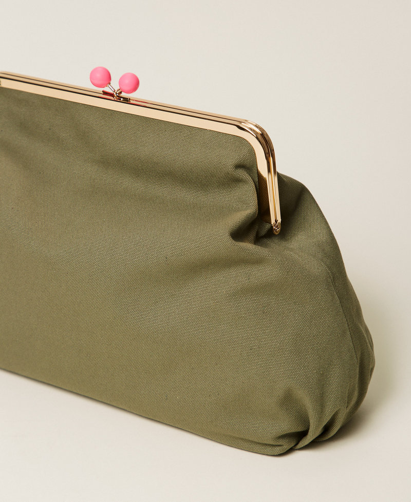 MYFO maxi canvas clutch Alpine Green Woman 261AQ8010_00914_03