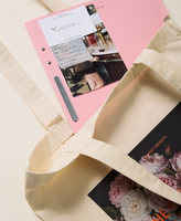 Twill tote bag with WONDERFUL ROSES print Woman, Patterned | TWINSET Milano