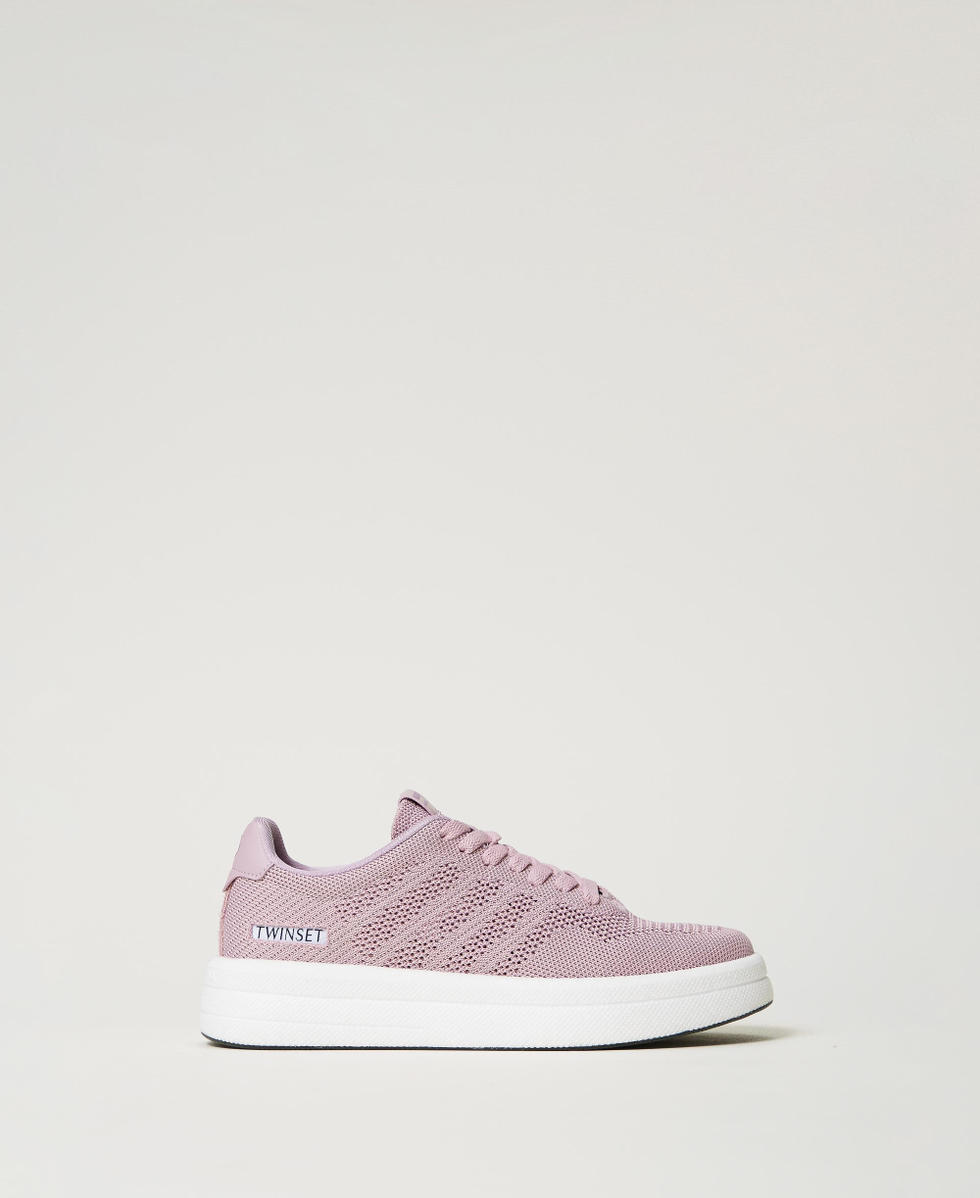 Fessura openwork trainers with logo Ice Flower Pink Woman 251TGT010_00675_01