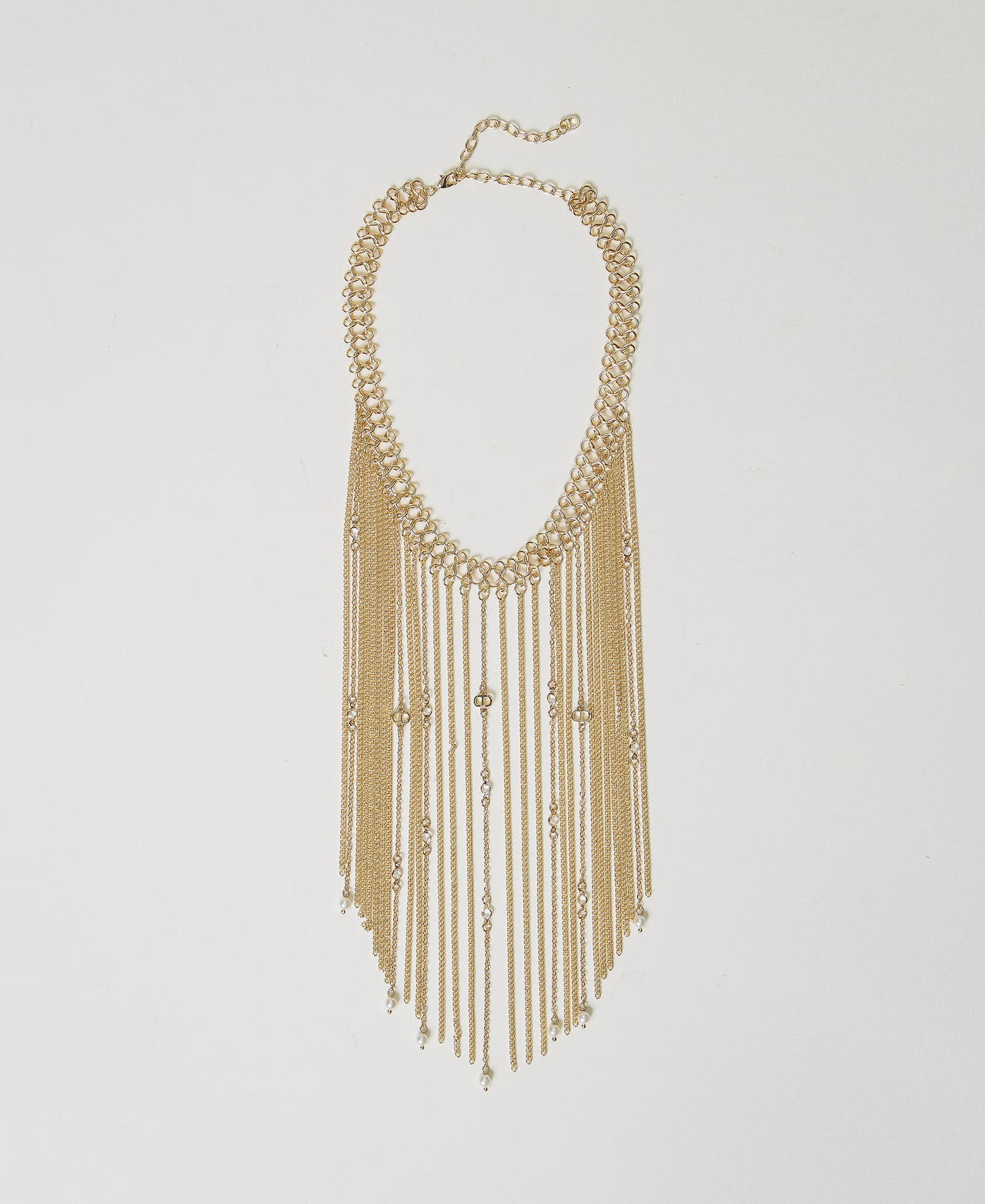 Halsnahe Kette mit Fransen New Gold Frau 251TA4040_10630_01