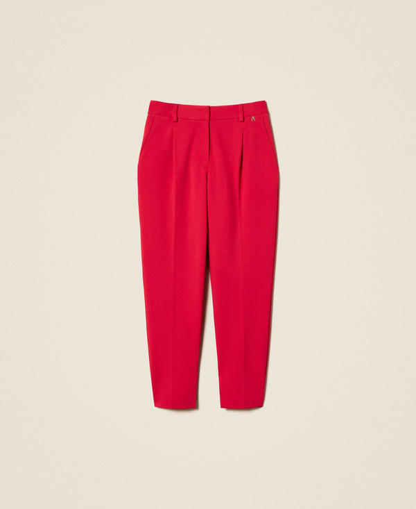 Cigarette trousers with slits