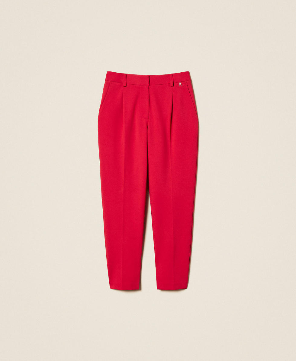 Cigarette trousers with slits