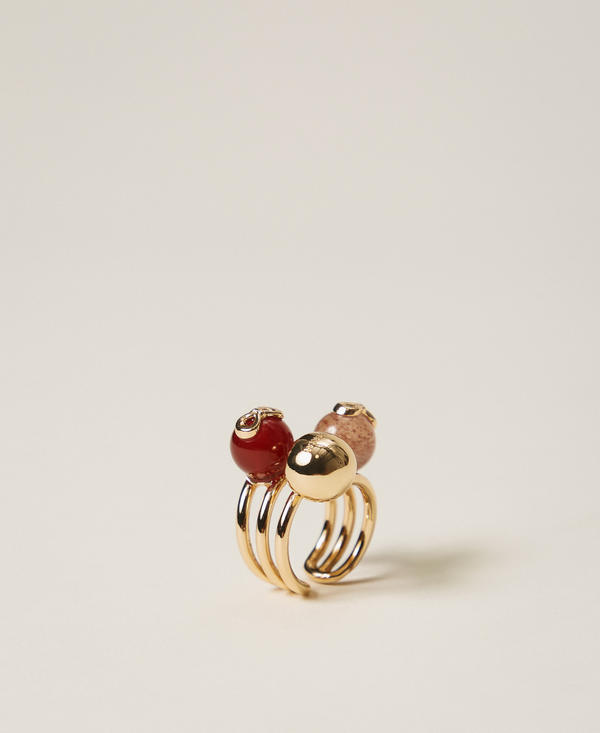 Ring with multicolour stones