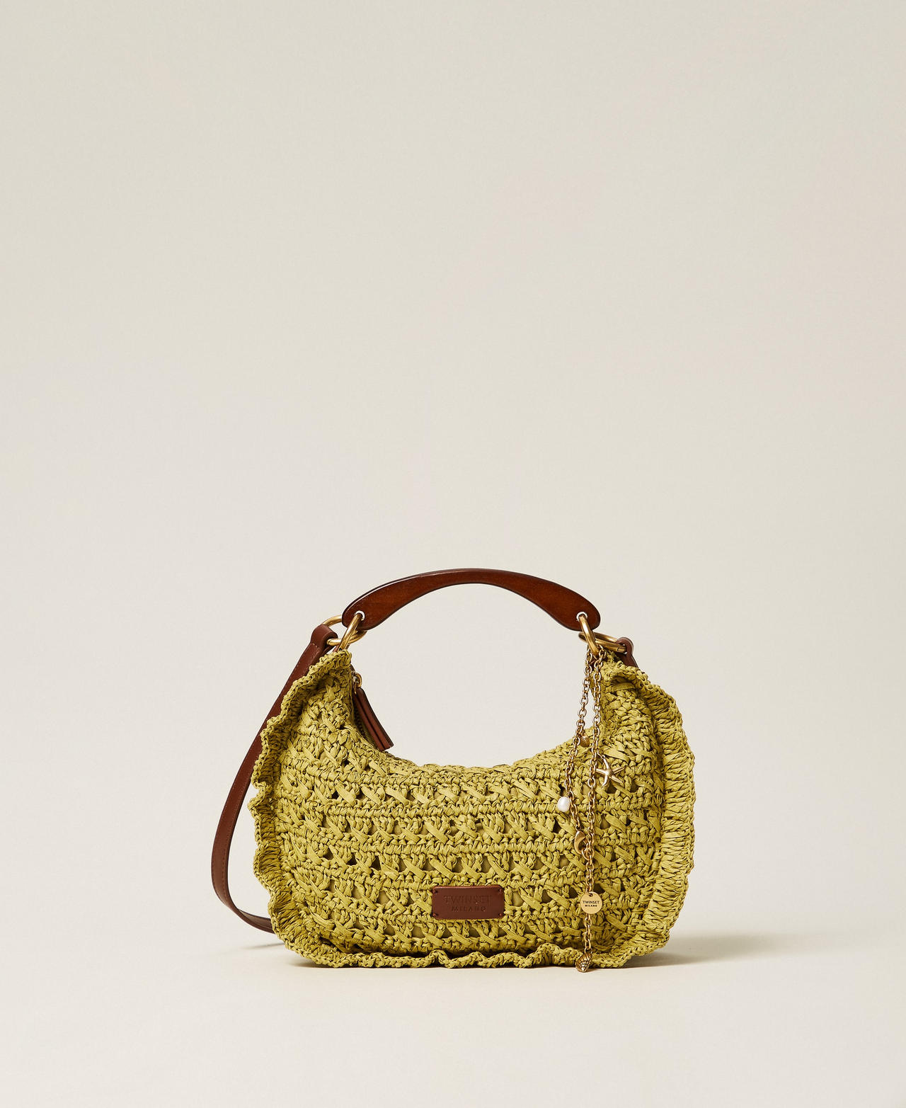 Sac « Croissant » en raphia au crochet