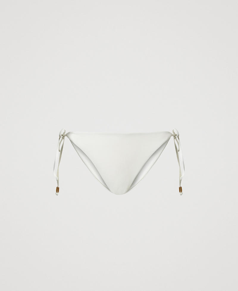 Thong bikini bottom with ties Mother Of Pearl Woman 251LBMY89_00059_S0